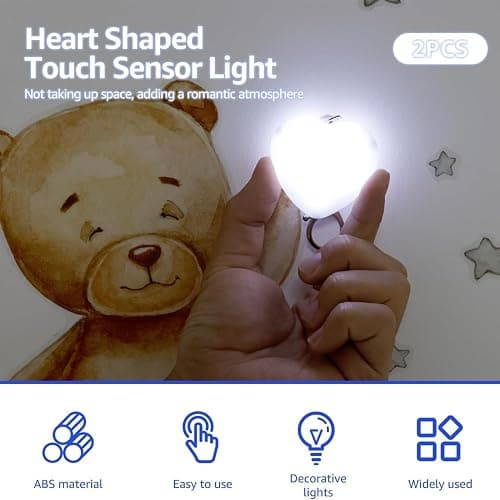 Love Wallet Tote Bag Touch Sensing Light – Luce da borsetta a forma di cuore attivata al tocco, mini lampada ricaricabile a LED con sensore di movimento per borse, portafogli e regali per donne (2 thumbnail 3