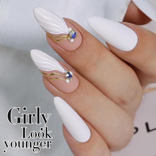 Double Rhythm 15ML Gel Nail Polish Pure Sheer Same Color Same Bottle Soak Off Gel Polish Art Manicure Salon DIY at Home for Women (White-A1093) thumbnail 8
