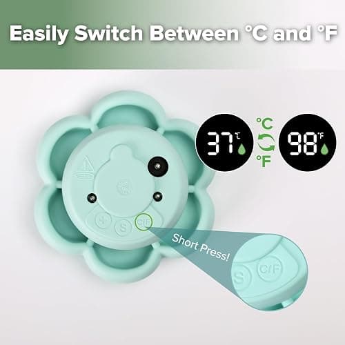 Haakaa Silicone Baby Bath Thermometer – Water Temperature Thermometer for Baby Safety, Floating Infant Bath tub Temp Thermometer for Newborns & Toddlers- Flower thumbnail 6