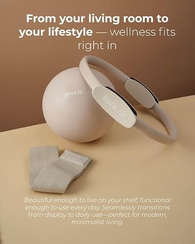 Home Pilates Essentials Kit for Women | Pilates Ring, Mini Ball, Booty Band Set | Pilates Equipment Starter Set in Gift Box | Workout Guide Included thumbnail 9
