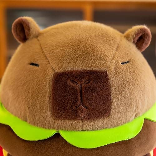 Wgxzyq Capybara Plushie Stuffed Animal Toy, Stuffed Capybara Plush Toy, Birthday Xmas Gift for Kids (Hamburger) thumbnail 3
