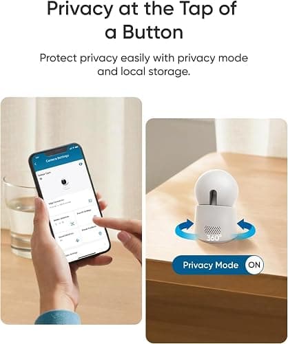 eufy Security 4K Indoor Camera E30-No Subscription,Work as Pet Camera,Nanny/Baby Monitor,360° Pan&Tilt,AI Auto Tracking,AI Detection,24/7 Recording,Color Night Vision,Two-Way Audio,Works with HomeKit thumbnail 6