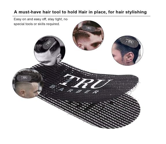 TRU BARBER HAIR GRIPPERS ® 3 COLORS BUNDLE PACK 6 PCS for Men and Women - Salon and Barber, Hair Clips for Styling, Hair holder Grips (Black/Red/Black) thumbnail 7