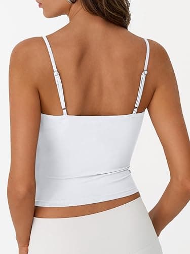 Trendy Womens Double Lined Adjustable Spaghetti Strap Tank Tops for Summer Going Out thumbnail 4