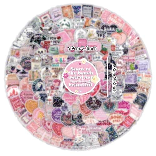 200PCS Romance Book Stickers with Gift Box, Holographic Bookish Sticker Pack for Readers Adult Spicy Booktok Vinyl Decals for Laptop Reader Water Bottle Waterproof thumbnail 3