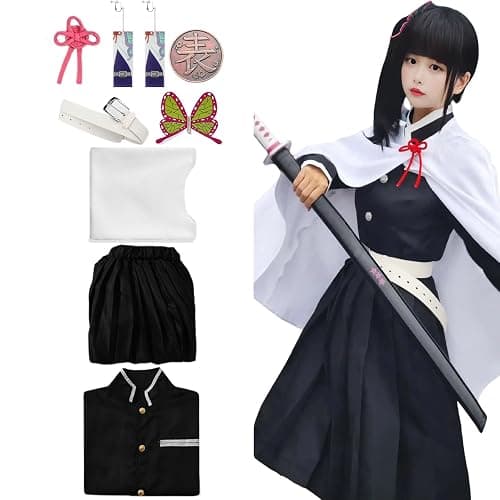 CHENYIZDQ Tsuyuri Kanao Cosplay Costume Flower Breathing Kimono Full Set for Women Plus Size Halloween Party Anime Outfit - Image 1