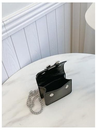 RoseSeek Women's Bow Knot Chain Cross Body Handbag Flap Mini Squared Shoulder Bags thumbnail 5