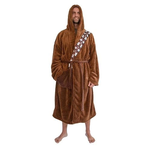 Star Wars Chewbacca Bathrobe For Men And Women | Big and Tall Plush Robe for Adults | Lightweight Spa Bathrobe | Hooded Shower Robe With Belt | Plus Size XXXL - Image 1