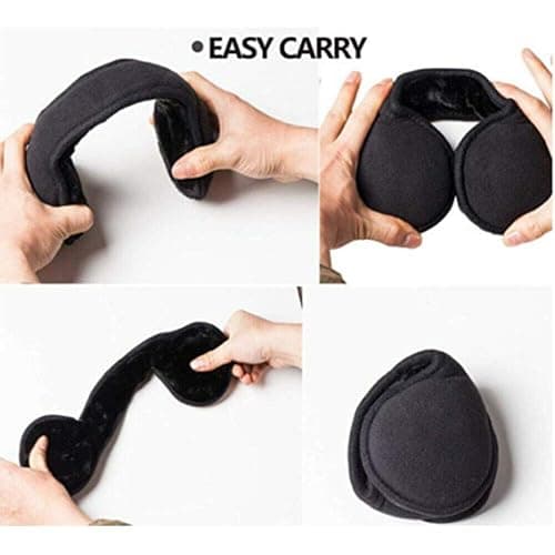 Gelante Unisex Classic Fleece Earmuffs for Cold Weather. Ear Warmer Behind the Head. thumbnail 5