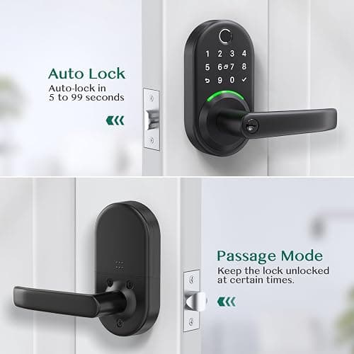Smart Door Handle Lock with Keypad: Yamiry Fingerprint Smart Knob - Keyless Entry Digital Lock for Front Door - Deadbolt with APP - Generate Passcode Remotely - DIY Installation thumbnail 7