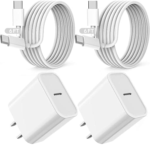 Fast iPad Charger,iPad Charger Fast Charging 2Pack Wall Chargers Plug Adapter Type C USB C to C Cable Cord 6ft for iPad Pro 12.9,iPad Pro 11/13inch(M4),iPad Air 5th/4th,iPad mini 6/7,iPad 10/11th(A16) - Image 1