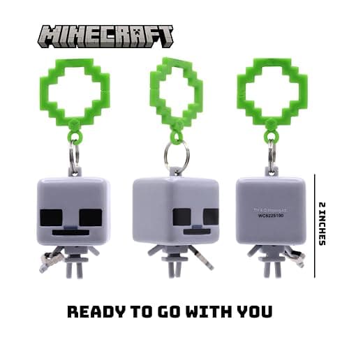 Officially Licensed Minecraft Backpack Hangers – Surprise Blind Box Figure – Durable Plastic Keychain Accessory for Backpack, Lunchbox, Gifts – Ages 3+ (Series 1) thumbnail 8