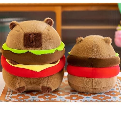 Wgxzyq Capybara Plushie Stuffed Animal Toy, Stuffed Capybara Plush Toy, Birthday Xmas Gift for Kids (Hamburger) thumbnail 4