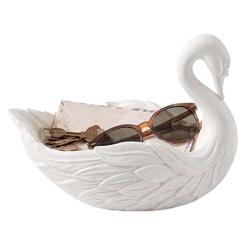 3D Printed Elegant Swan Organizer, Decorative Jewellery Tray, Makeup Holder | Hallway Bowl Resins Jewellery Dish Aesthetic Jewellery Bowl for Entryway Bedside Table Desk Office thumbnail 6