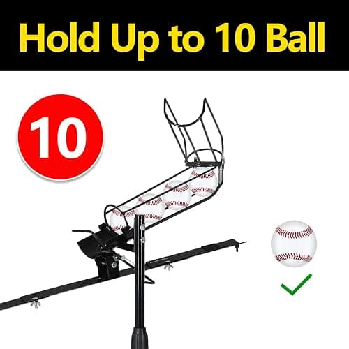 BGOJAB Baseball Soft Toss Pitching Machine | Training System, Support Auto & Manual Ball Drop, Height Adjustable, Hold Up to 10 Balls, Baseball Hitting Swing Trainer for All Ages and Skill thumbnail 4