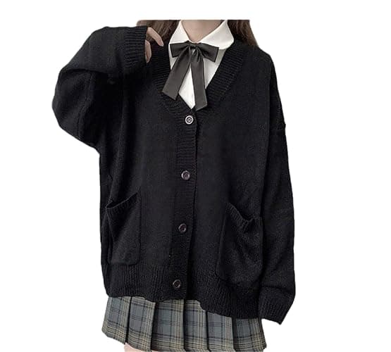 TXYJJP Womens Japanese Cute Kawaii Knitted Cardigan Sweater Cosplay Long Sleeve Button Down JK School Uniform Jacket thumbnail 7