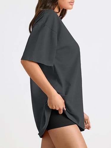 Trendy Queen Womens Oversized Summer T Shirts Plus Size Batwing Cute Casual Tops Short Sleeves Fashion Workout Clothes thumbnail 4