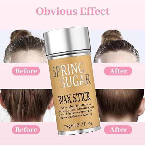 4 Packs Set Hair Wax Stick Slick Back Hair Edge Brush Pink Comb Wax Stick for Hair Flyaways, Styling Products Essentials Stuff for Women, Kids and Clean Girl thumbnail 5