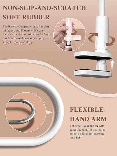 Practice Hand for Acrylic Nails, Nail Tips Never Fall Off Nail Hand Practice,Fingers Never Break Fake Nail Hand for Nail Practice,Flexible Movable Practice Nail Hand for Practicing Nail Supplies thumbnail 6