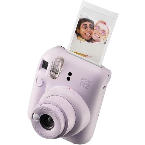 Fujifilm Instax Mini 12 Instant Camera + MiniMate Accessory Bundle & Compatible Custom Case + Fuji Instax Film Value Pack (50 Sheets) Flamingo Designer Photo Album (Lilac Purple) thumbnail 8