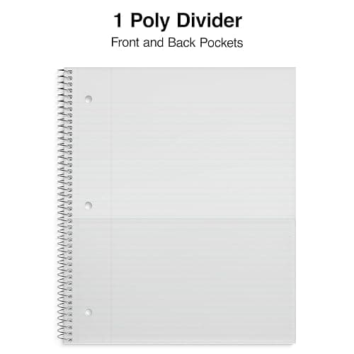 Staples Accel 1-Subject Notebook, 8.5x11 Inch, College Ruled, Red | 100 sheets for school, office, and everyday note-taking and writing. thumbnail 5