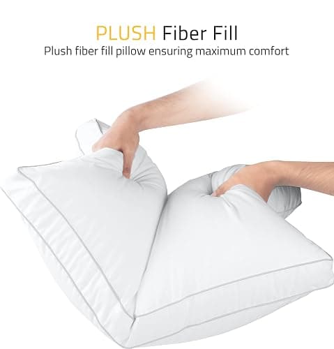 Utopia Bedding Bed Pillows for Sleeping Standard Size (White), Set of 2, Cooling Hotel Quality, Gusseted Pillow for Back, Stomach or Side Sleepers - White - Standard (Pack of 2) thumbnail 5