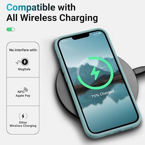 AOTESIER Compatible with iPhone 12 and iPhone 12 Pro Case 6.1 inch,Silky Touch Premium Soft Liquid Silicone Rubber Anti-Fingerprint Full-Body Protective Flexible Bumper Case (Mintcream Green) thumbnail 7