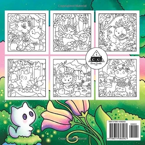 Secret Forest Coloring Book: A Magical Coloring Adventure with Enchanting Forest Spirits, Fairies, Woodland Creatures, and Animals – 43 Unique Illustrations for All Ages thumbnail 2