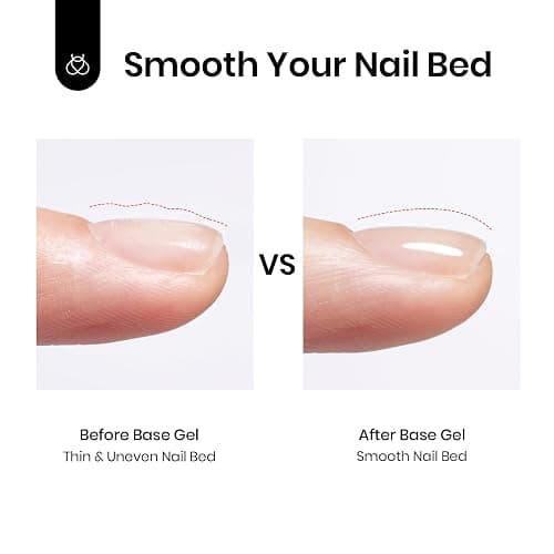 Beetles Peel Off Base Coat and Top Coat Gel Nail Polish Set, 2Pcs 15ml Peelable Base Gel and Top Coat Easy Removal, UV LED Lamp Peel off Nail Polish without Damage for Beginners Weak Thin Nails thumbnail 5