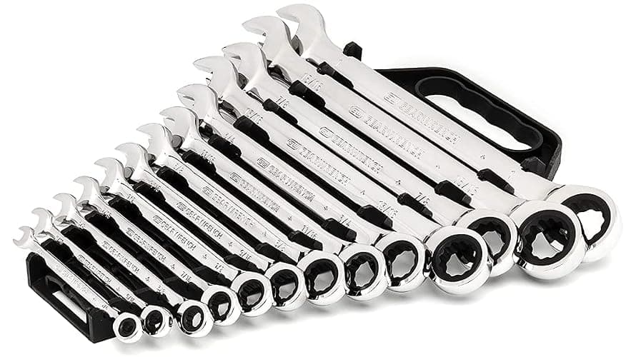 GEARWRENCH 13 Piece 12 Point Ratcheting Combination Wrench Set SAE | 9312 thumbnail 5