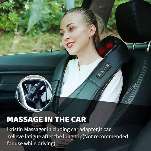 Neck Massager with Heat, Shiatsu Back Neck and Shoulder Massager, Electric Deep Tissue 4D Kneading Massage, Use at Home, Office, Car- Best Gifts for Women Men Mom Dad thumbnail 7