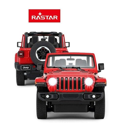 RASTAR Off-Road Remote Control Car, 1:14 Jeep Wrangler JL RC Off-Road Racing Vehicle Toy Car for Kids Adults, Spring Suspension/Door Open, 2.4Ghz RED thumbnail 4
