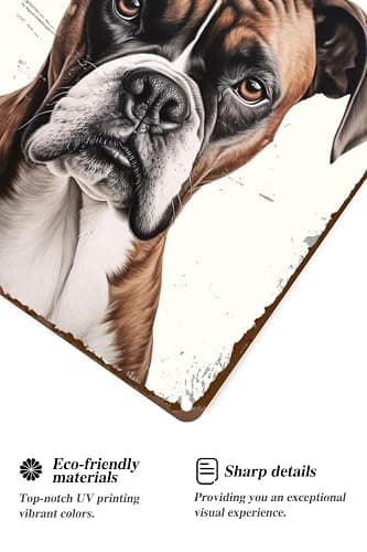 TopPacific Funny Boxer Dog Are You Pooping Metal Signs Vintage Farmhouse Bathroom Wall Decor Boxer Dog Lovers Gift 8 x 12 Inch(961) thumbnail 6