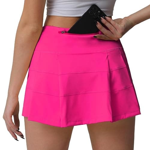 Husnainna High Waisted Pleated Tennis Skirt with Pockets Athletic Golf Skorts for Women Casual Workout Built-in Shorts - Image 1