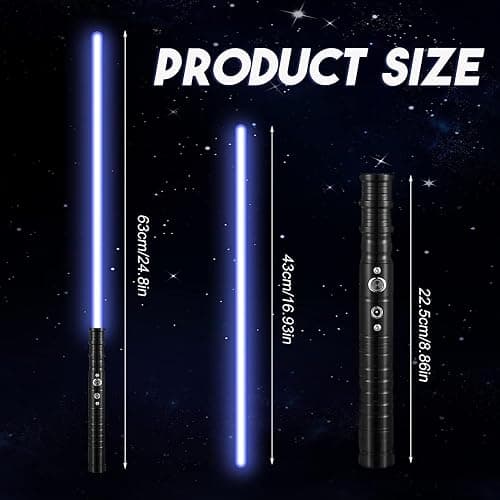 RGB Lightsaber Kids,Smooth Swing Light Saber with Sound Effects,7 Colors Aluminum Hilt LED Light Sword,Rechargeable Lightsaber for Halloween Cosplay Party Birthday Gift for Boys Girls Age 3+ thumbnail 3