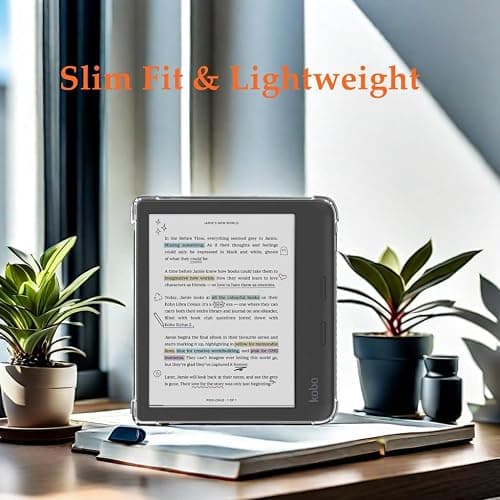 Zcooooool Case for Kobo Libra Colour & Kobo Libra 2 - 7 Inch E-reader Case - Transparent TPU - Reinforced Corners - 7" Libra Colour / Kobo Libra 2 - Transparent thumbnail 3