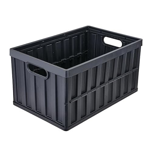 VEVOR 65L Collapsible Storage Bins with Lids 3 Packs, Stackable Utility Crates with Handles, Large Folding Containers for Organizing Tools, Books, Food, Drinks, Camping&Transport thumbnail 12
