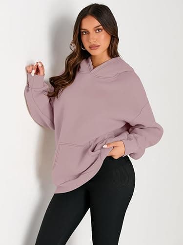 Trendy Queen Womens Oversized Hoodies Fleece Sweatshirts Fall Fashion 2025 Pullover Sweaters Winter Clothes thumbnail 2