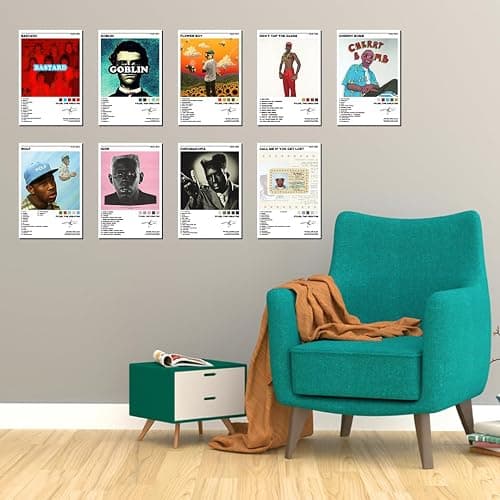 Aceolave Tyler Poster 9pcs Includes Poster Putty the Creator Rapper Music Album Cover 8x12in Unframed thumbnail 5
