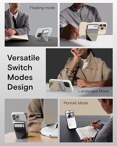 MOFT Magnetic Wallet Stand Compatible with iPhone 17/16/15/14/13/12 Series, Angle Adjustment & Magsafe Compatible MOVAS Phone Stand,Navy Blue thumbnail 5
