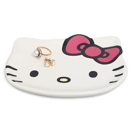 Hello Kitty Earring Ring Trinket Holder - Ceramic Trinket Dish - Image 1