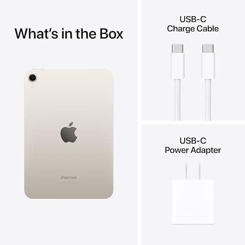 Apple iPad mini (A17 Pro): Apple Intelligence, 8.3-inch Liquid Retina Display, 256GB, Wi-Fi 6E, 12MP Front/12MP Back Camera, Touch ID, All-Day Battery Life — Starlight thumbnail 4