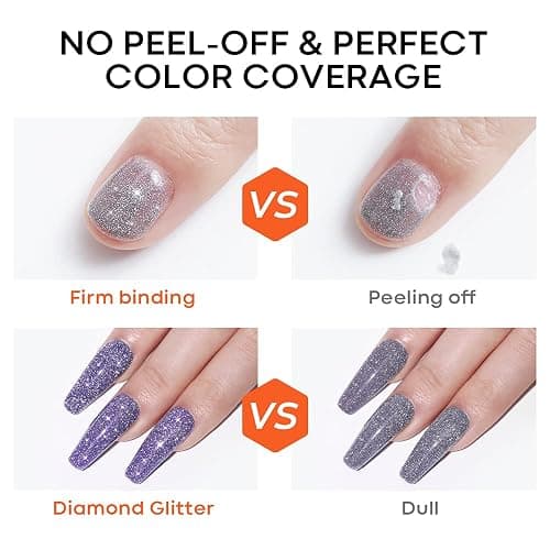 Modelones Nail Polish Remover, Acetone Nail Polish Remover and Glitter Sparkle Reflective Gel Rose Soak Off 8 Fl Oz for Nail Art Design LED Manicure Salon DIY at Home 1 PCS, Rose thumbnail 10