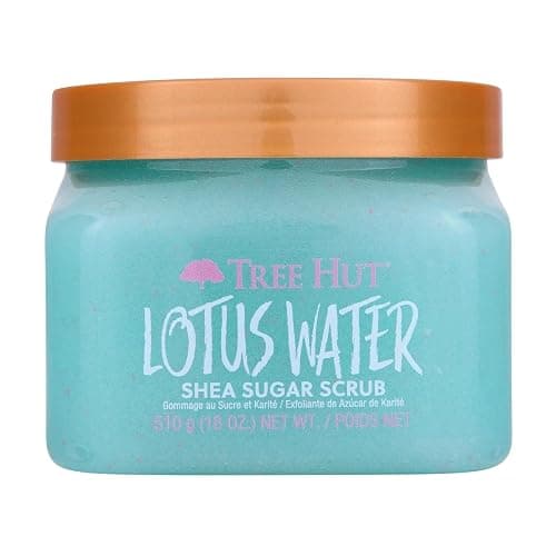 Tree Hut Shea Sugar Scrub, Lotus Water, 18 oz | Exfoliating, Hydrating & Moisturizing Body Scrub with Shea Butter & Nourishing Essential Oils, Smooth & Soften Skin - Image 1