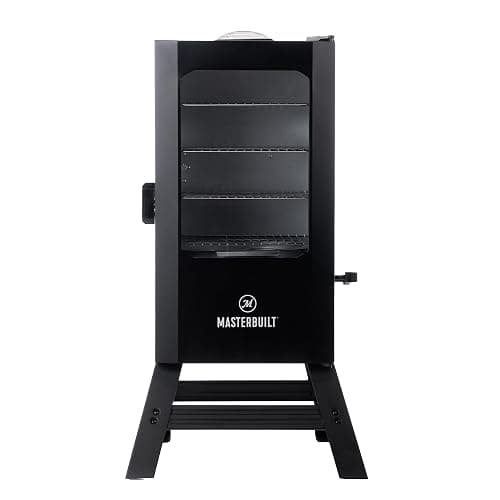 Masterbuilt® 30-inch Digital Electric Vertical BBQ Smoker with Leg Kit, Side Wood Chip Loader and 710 Cooking Square Inches in Black, Model MB20070421 - Image 1