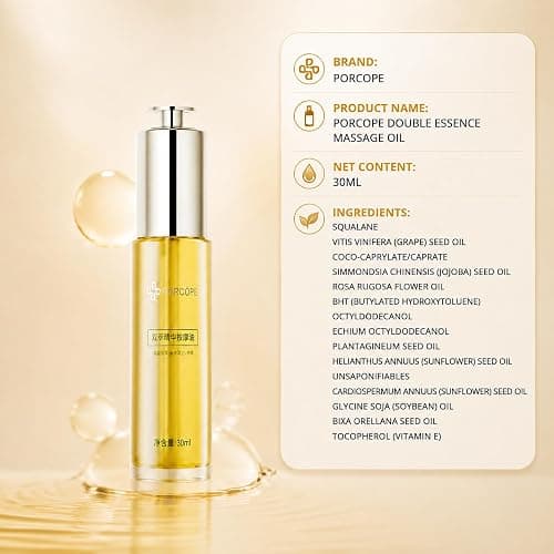 PORCOPE Facial Moisturizing Essence Oil - Facial repair, Anti-Aging and Moisturizing Facial Serum Contains Squalane Vitamin E and Plant Essential Oils Effectively Protect Your Skin (1 pack) thumbnail 9
