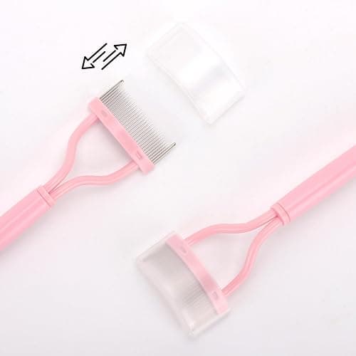 2 Pcs Eyelash Separator Tool Mascara Brushes Eyelash Comb Separator Definer Lash Comb for Combing, Separating Lashes - Light Pink thumbnail 6