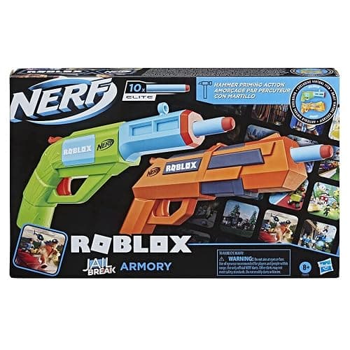 Nerf Roblox Jailbreak: Armory, Includes 2 Hammer-Action Blasters, 10 Elite Darts, Code to Unlock in-Game Virtual Item thumbnail 3