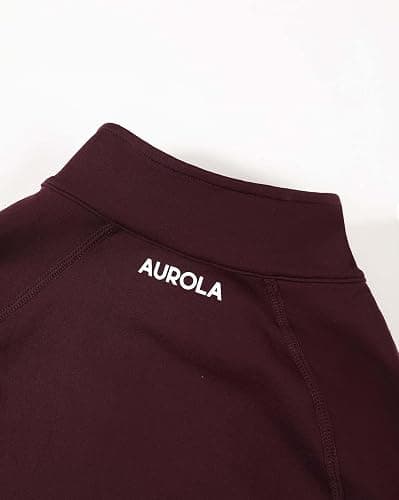AUROLA Influence Workout Jacket for Women, Half Zip Cropped Slim Fit Long Sleeve Yoga Jackets Athletic Top with Thumb Holes thumbnail 4
