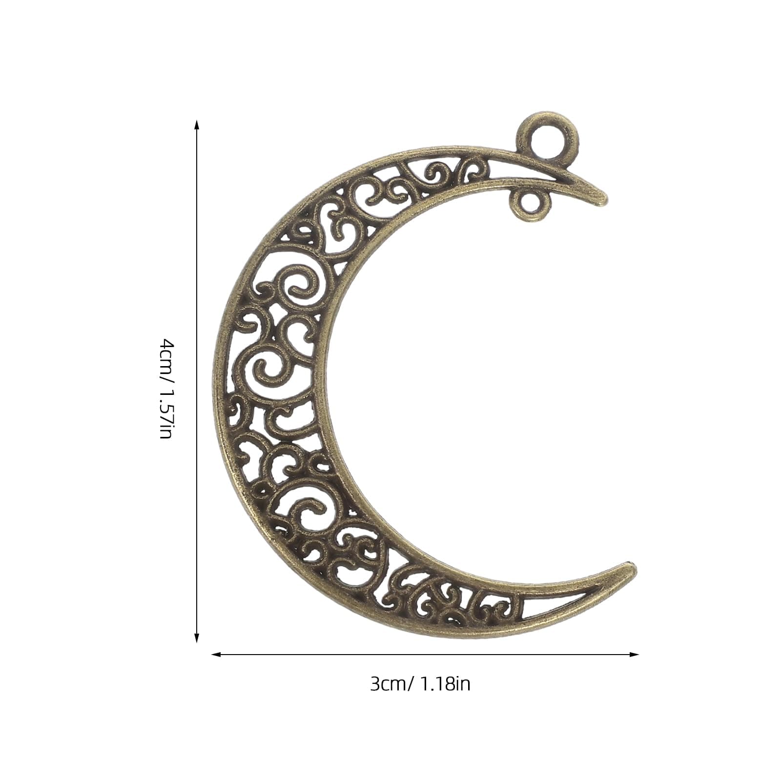 ULDIGI 50pcs Moon Charms - Hollow Crescent Moon Pendants For Diy Jewelry Necklaces Bracelets Earrings Celestial Craft Projects thumbnail 7